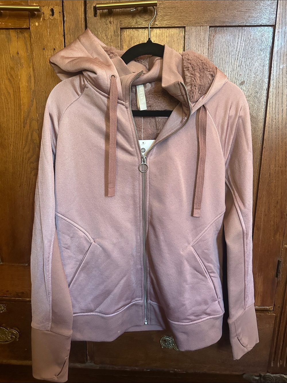 Athleta Dusty Rose Triumph Luxe Shine Hoodie